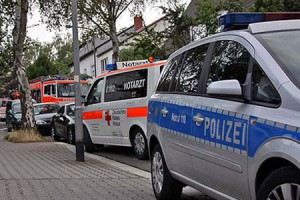 Fahrzeuge von Polizei, Feuerwehr und Rettungsdienst beim Amoklauf in Memmingen - Quelle: www.newscentral.de